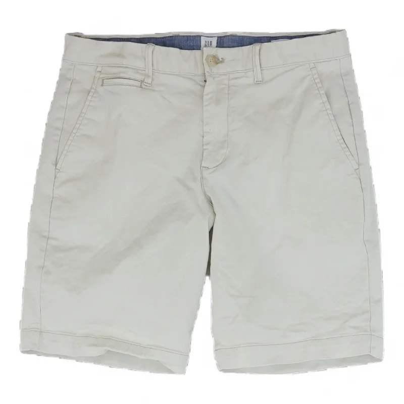 Men's Zippered Pants for SecurityBeige Solid Chino Shorts