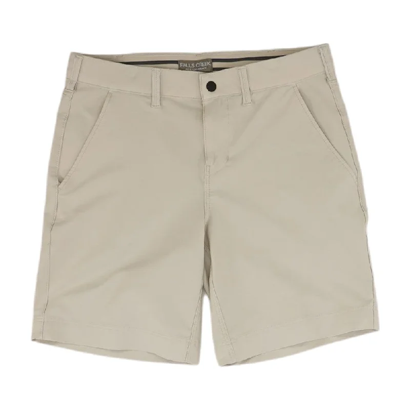 Men's Elastic-Waisted Pants for Easy MovementBeige Solid Chino Shorts