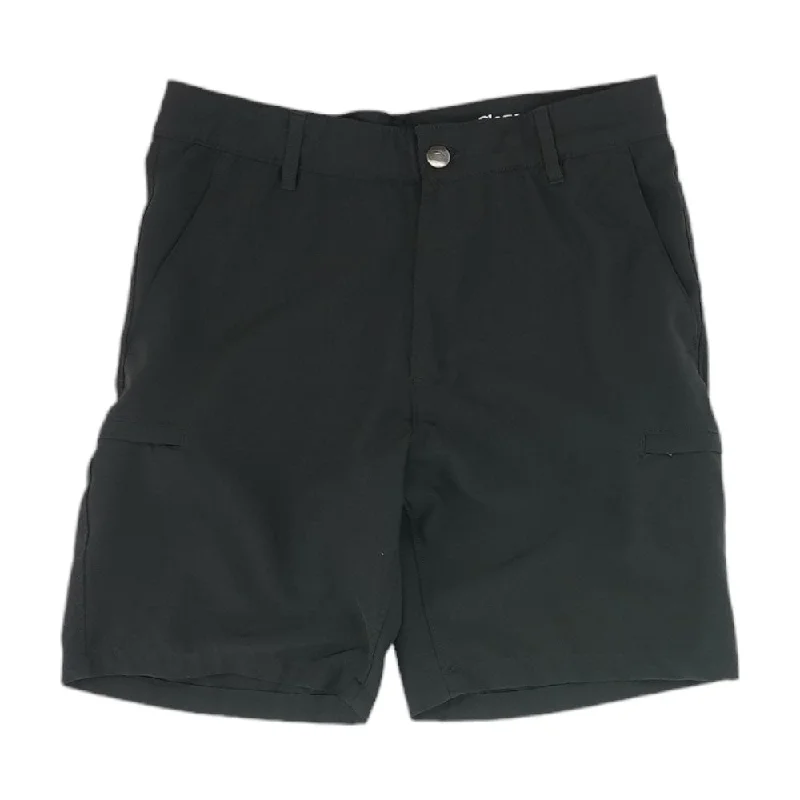 Men's Pants with Functional PocketsBlack Solid Cargo Shorts
