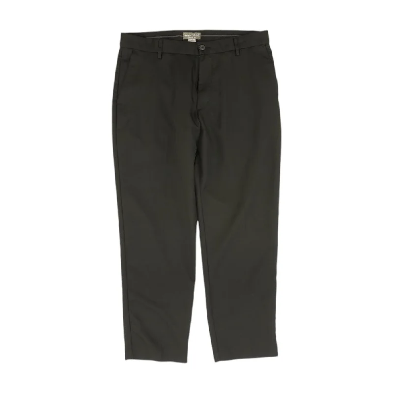 Men's Pants with Ripped and Distressed DetailsBlack Solid Dress Pants