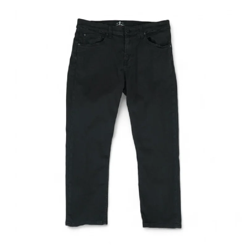 Men's Patterned Pants with Camouflage PrintsBlack Solid Five Pocket Pants