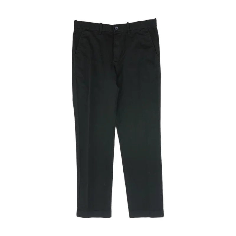 Men's Twill Pants for a Dressy LookBlack Solid Five Pocket Pants