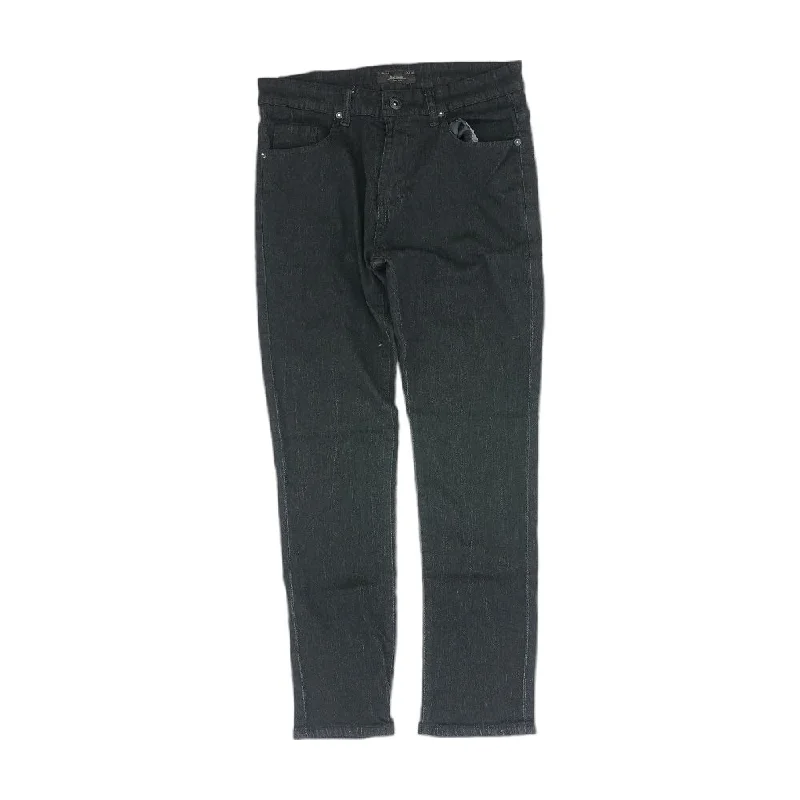 Men's Pants with Stain-Resistant TreatmentBlack Solid Jeans