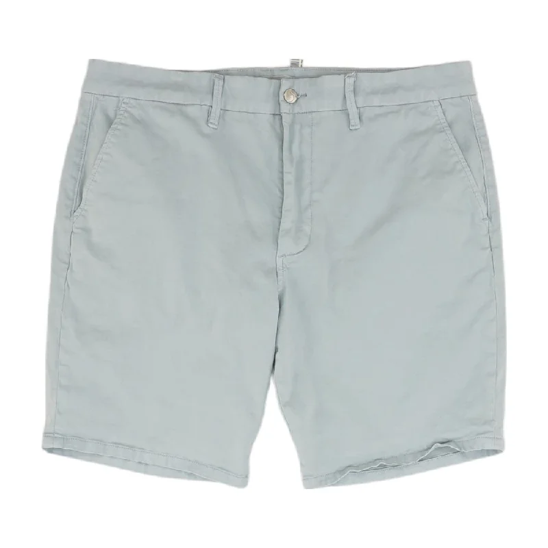 Men's Pants with Welt PocketsBlue Solid Chino Shorts