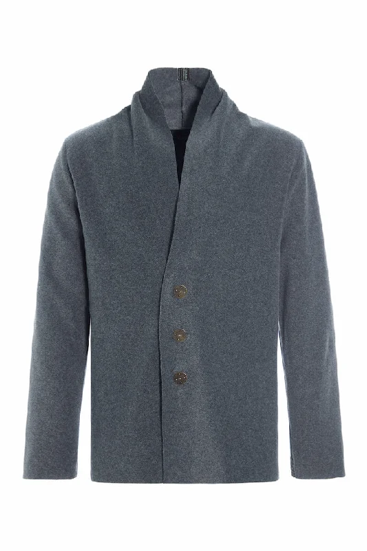 Men's Coats with Adjustable SleevesCARDIGAN - 1034C - GREY