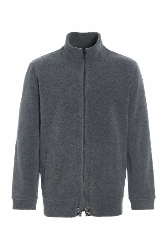 Men's Coats with Magnetic ClosuresCARDIGAN ZIPPER - 1040C - GREY