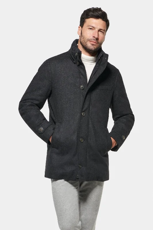 Men's Coats for Dressy OccasionsCity Active Hooded Parka, Charcoal