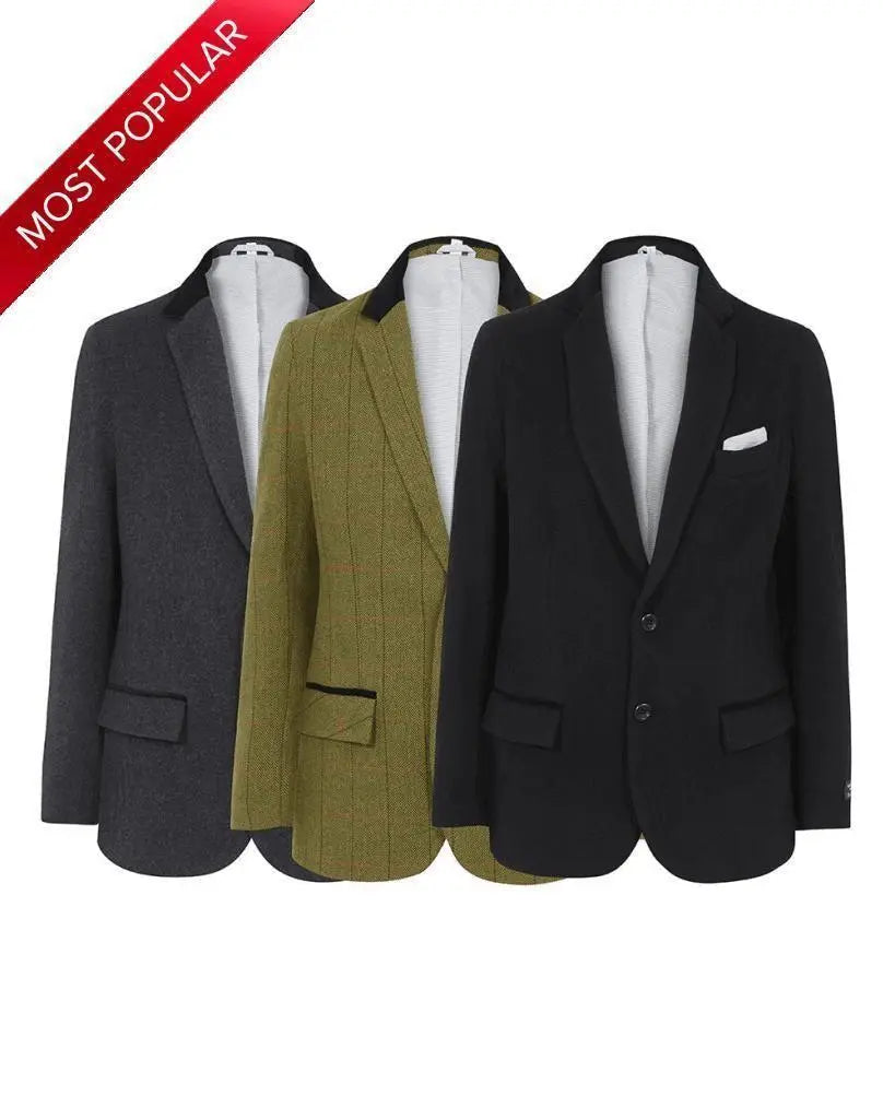 Men's Coats without LiningDe La Creme MAN - Wool Blend Velvet Trim Formal/Casual Blazer