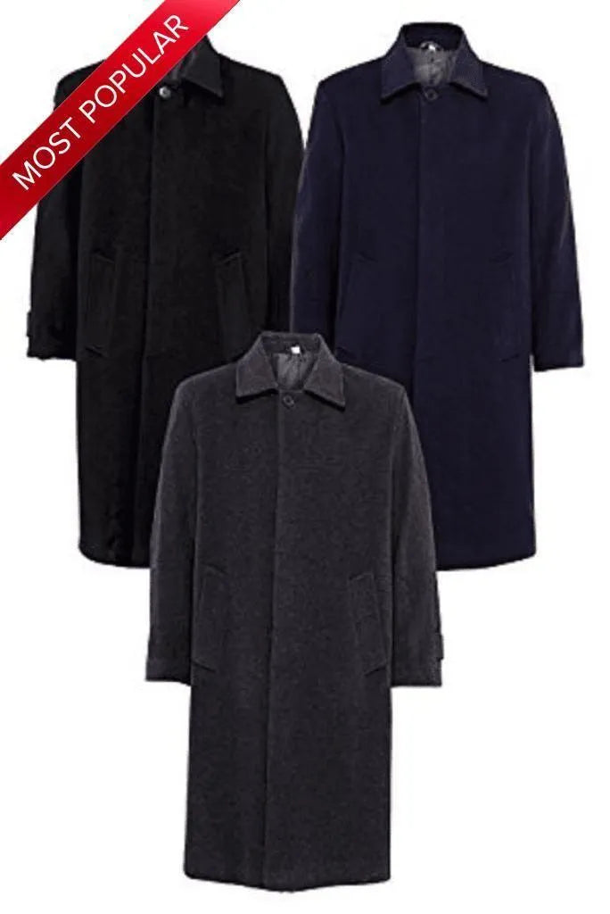 Men's Coats with Chest PocketsDe La Creme MAN - Wool & Cashmere Long Formal Overcoat