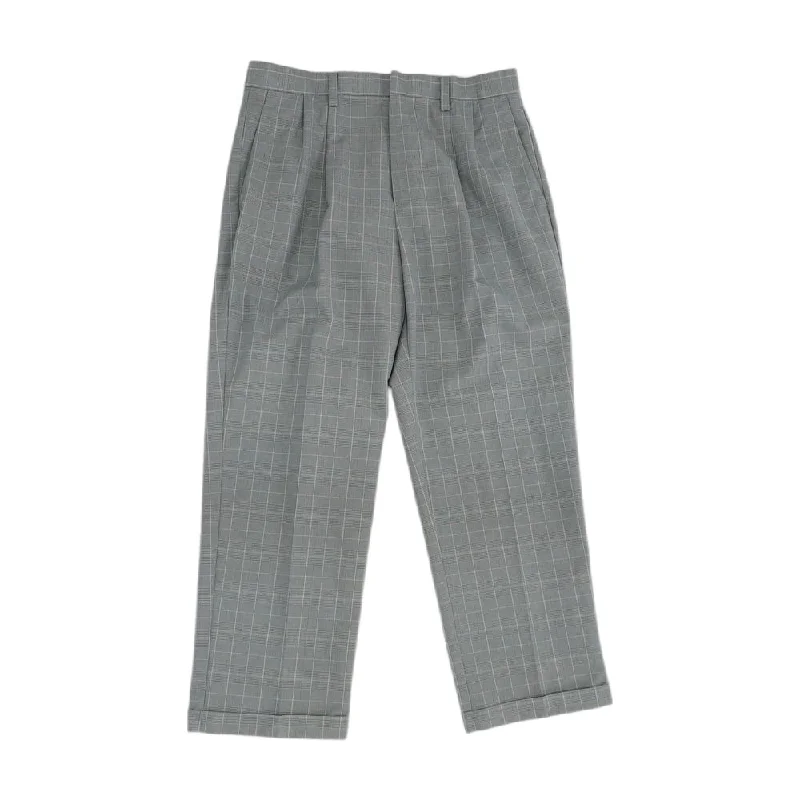 Men's Pants with Side PocketsGray Plaid Chino Pants