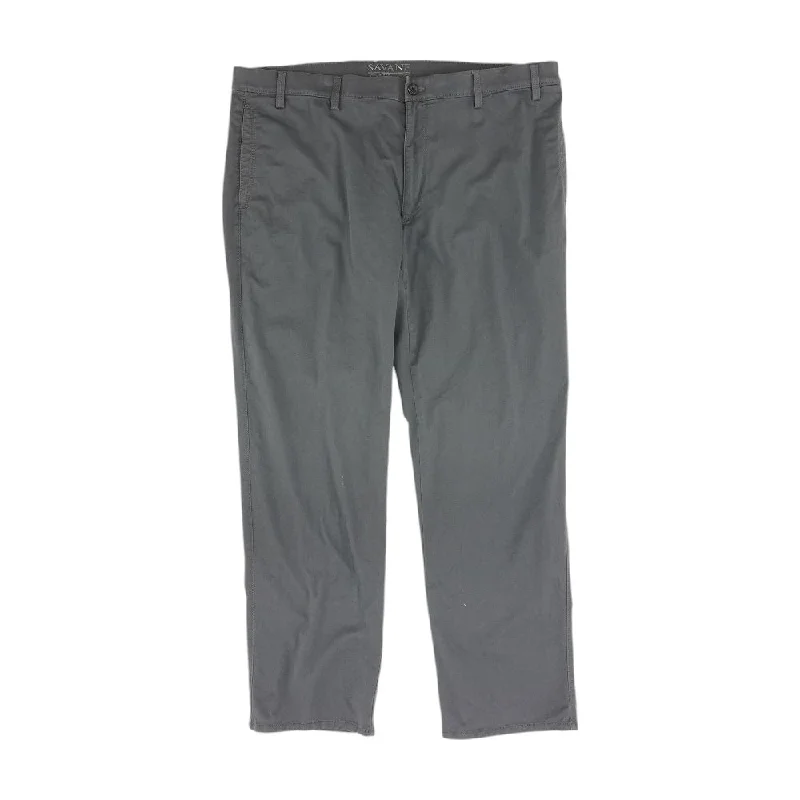 Men's Pants with Patchwork PatternsGray Solid Chino Pants