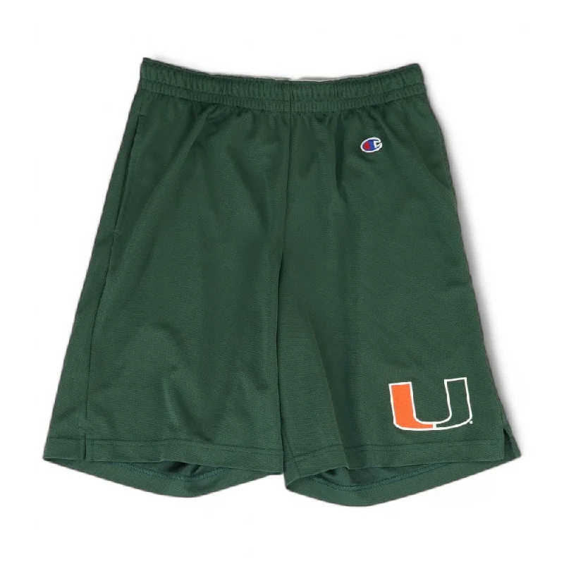 Men's Pants with Graphic PrintsGreen Solid Active Shorts