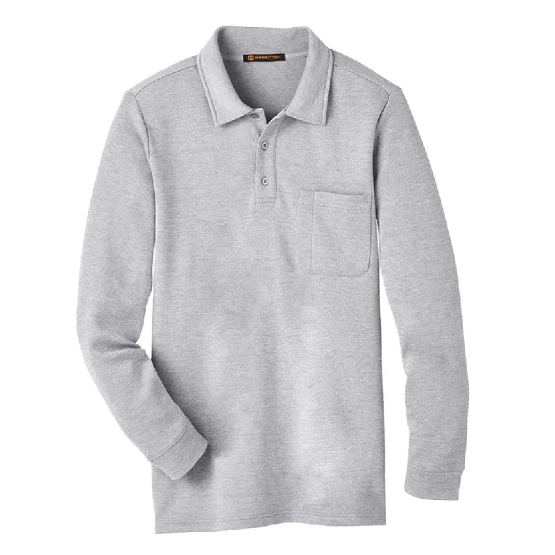 Men's Coats with Contrast StitchingHarriton - Men's Stainbloc Pique Fleece Pullover (M709 NT)