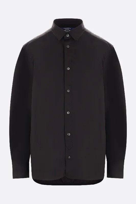 Designer Men's Overcoatspoplin and padded nylon overshirt