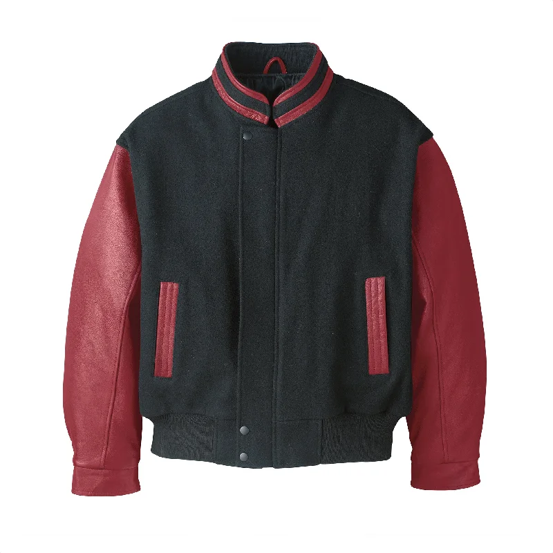 Warm Men's Down JacketsL00227 - Graduate - Men's Melton & Leather Insulated Jacket