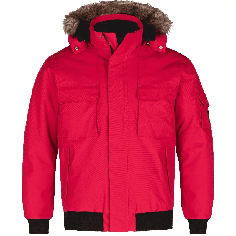 Men's Coats with PocketsL06075 - Intense - Men's Cold Weather Bomber Jacket w/ Detachable Hood