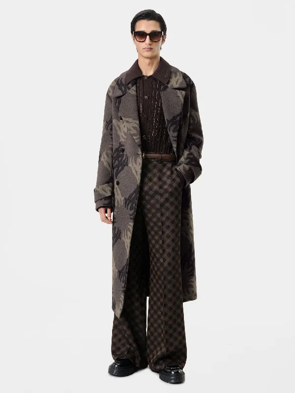 Men's Coats for Every BudgetMA QUAD BRUSHED DOUBLE-BREASTED OVERCOAT - Dark Brown