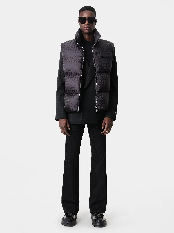 Men's Coats for AutumnMA QUAD JACQUARD DOWN GILET - Black