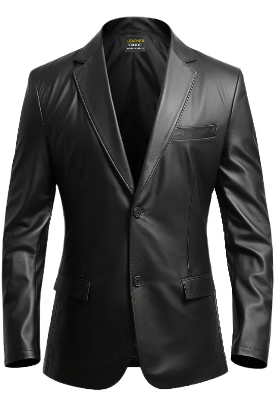 Unique Men's Flight JacketsMen Black leather Blazer