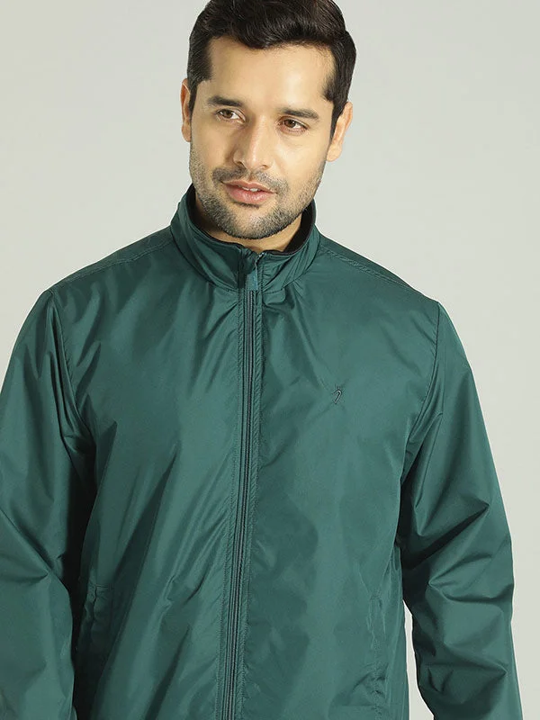 Men's Coats with Reflective StripesMen Solid Full Sleeve Bomber Jacket