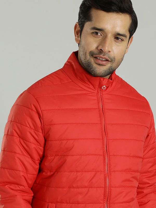 Men's Coats with Multi-Pocket DesignMen Solid Full Sleeve Bomber Jacket