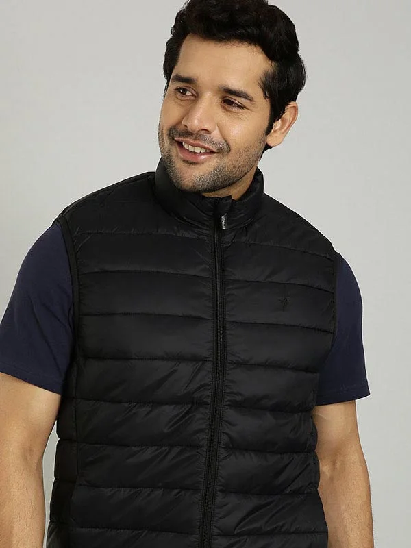 Men's Coats with Adjustable SleevesMen Solid Sleeveless Gilet Jacket