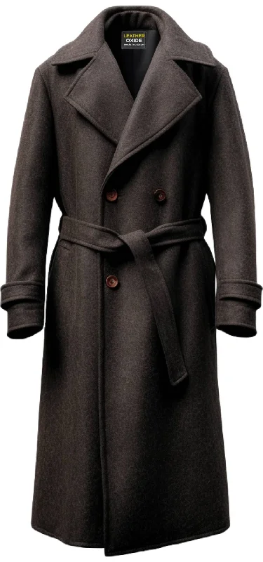 Men's Coats with Hidden PocketsMen Wool Long Coat - Wool coat