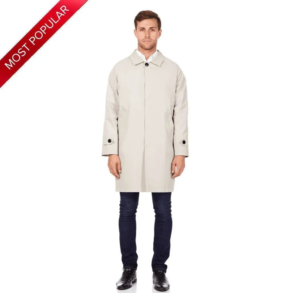 Classic Men's Trench CoatsMens Spring/Summer Lightweight Trench Mac Coat