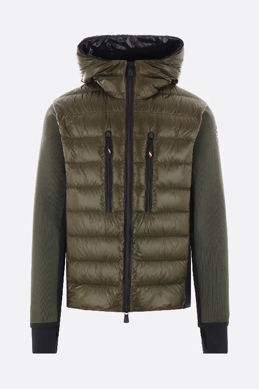 Warm Men's Down Jacketsnylon and technical jersey down jacket
