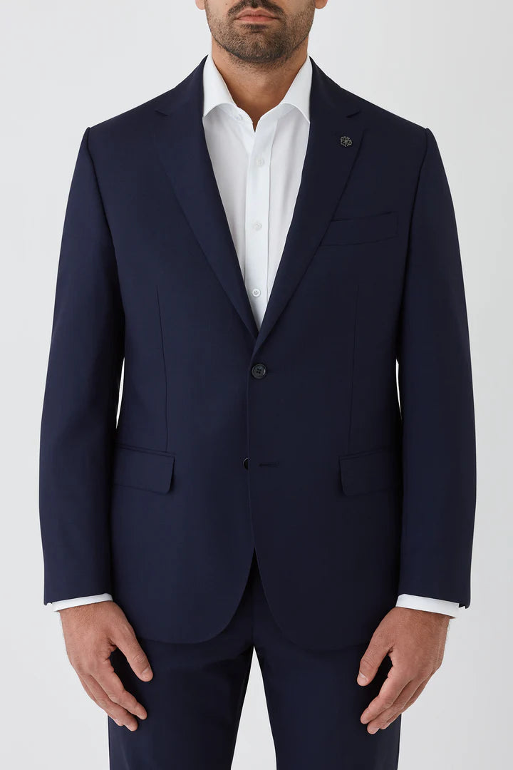 Men's Coats with Relaxed FitsCambridge - Morse Pure Wool Suit Jacket - Navy