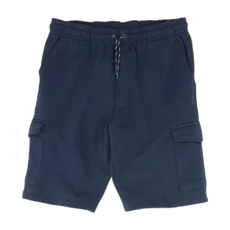 Men's Pants with Appliqué DetailsNavy Solid Active Shorts
