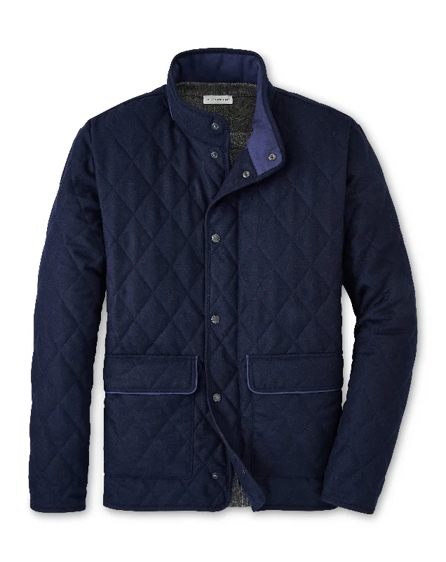 Men's Coats with Removable LiningsPeter Millar Suffolk Wool Coat in Navy