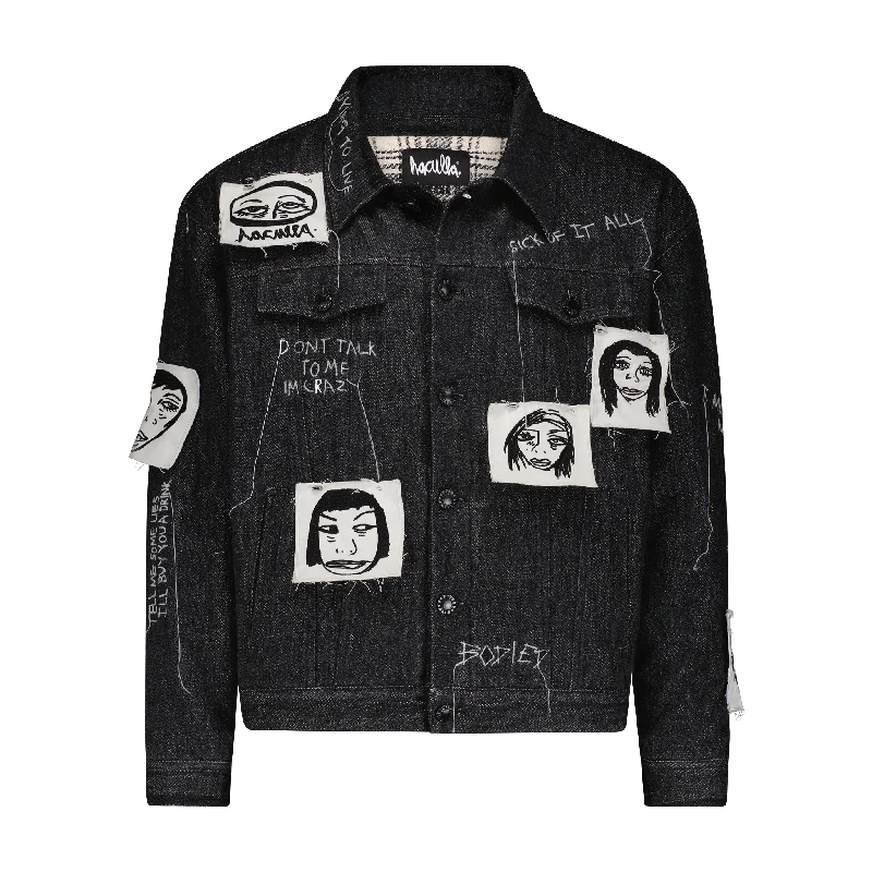 Men's Coats with Synthetic InsulationSICK OF IT ALL DENIM JACKET