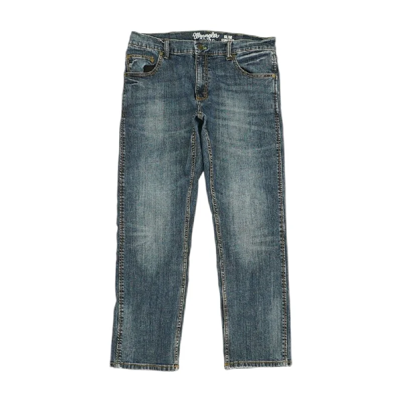 Men's Pants with Adjustable CuffsSolid Slim Jeans
