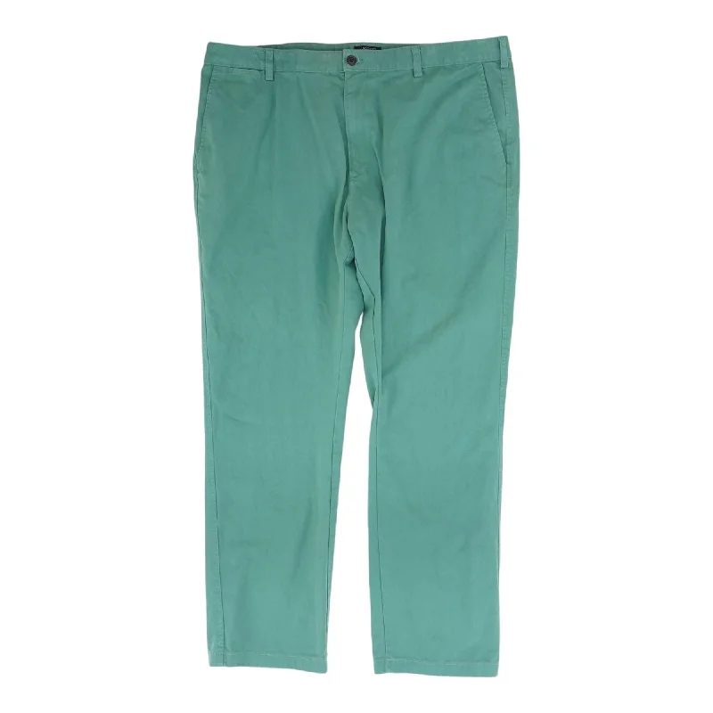 Men's Pants with Appliqué DetailsTurquoise Solid Chino Pants
