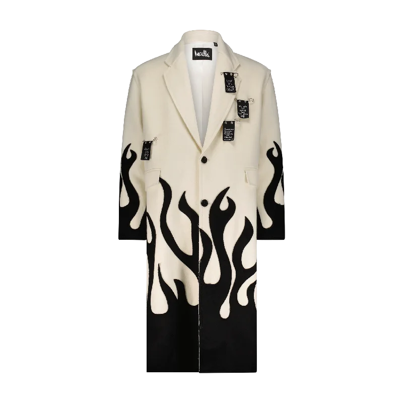 Men's Coats with Relaxed FitsUP IN FLAMES OVERCOAT