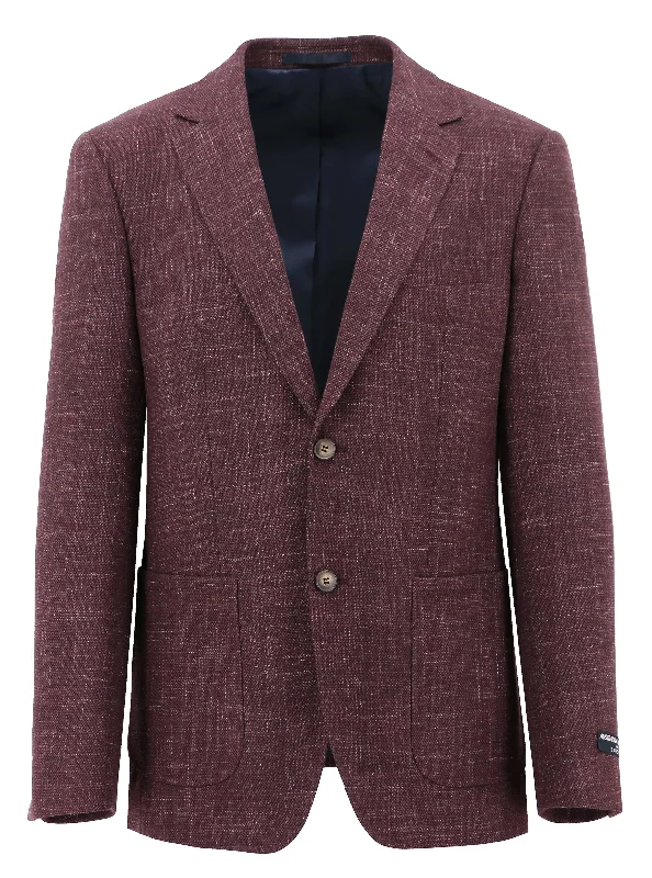 Comfortable Men's ParkasBoston Fine Tailoring - Wool Blend Sportscoat - Burgundy