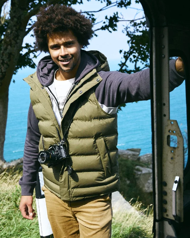 Men's Coats with LiningXavier - Mens Padded Gilet - Green