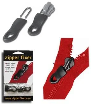 Men's Coats with Chest PocketsZipper Fixer Large Black Plastic 2 pack