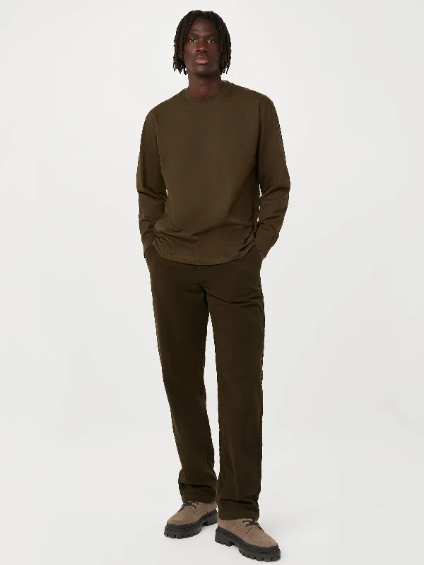 Men's Bootcut Jeans for a Flattering ShapeThe Joey Straight Moleskin Pant  in Dark Taupe