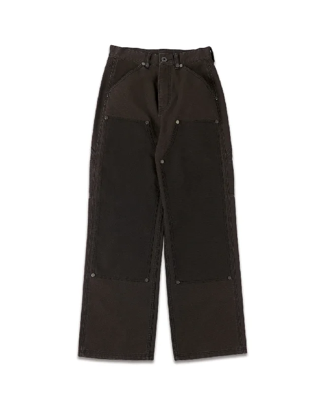 Men's Pants with Suspenders1997shell Metal Rivets Work Pants(Brown)