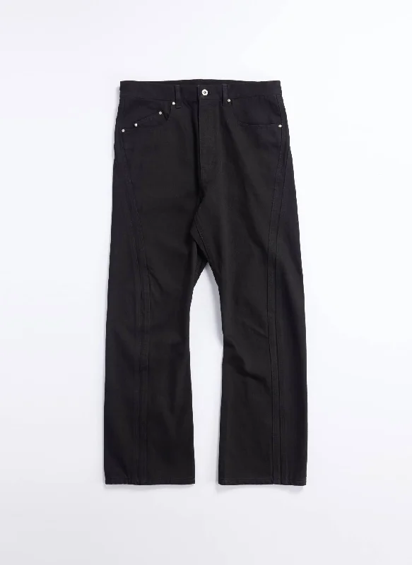 Men's Pants with Contrast WaistbandsCotton Polyester Denim Jeans