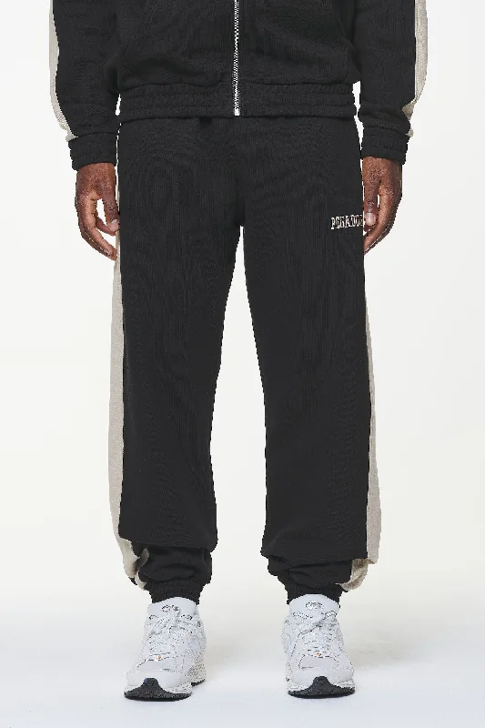 Men's Pants with Ripped and Distressed DetailsAytoun Heavy Sweat Pants Vintage Washed Onyx Black
