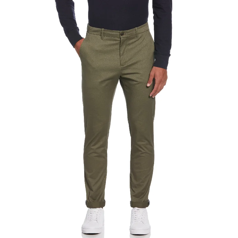 Men's Pants with Cargo PocketsPremium Slim Fit Stretch Chino