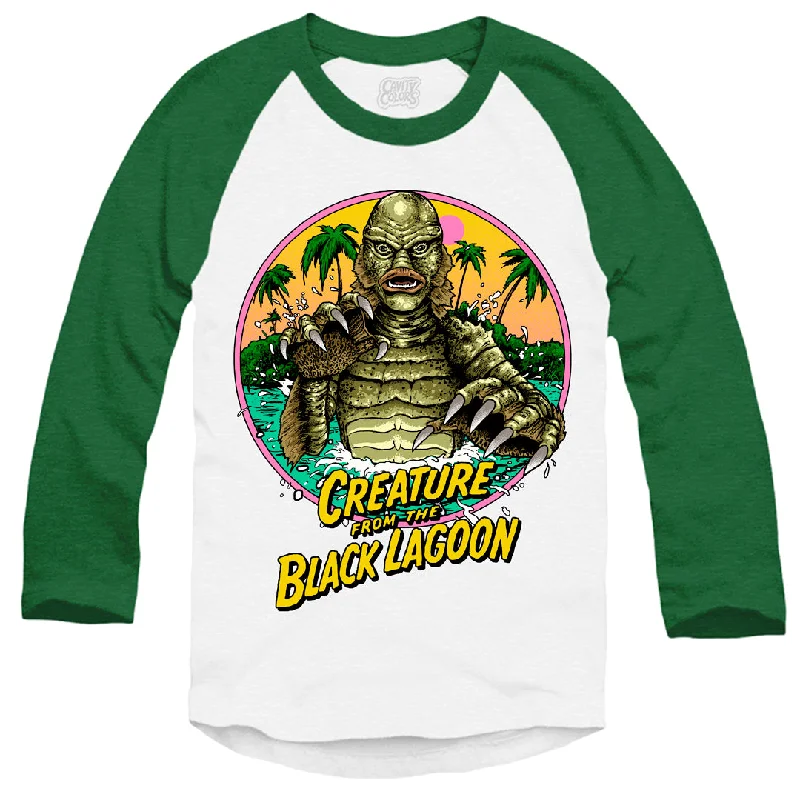 Men's Patterned Pants with PlaidsCREATURE FROM THE BLACK LAGOON: BEACHSIDE CREEPIN’ - BASEBALL SHIRT
