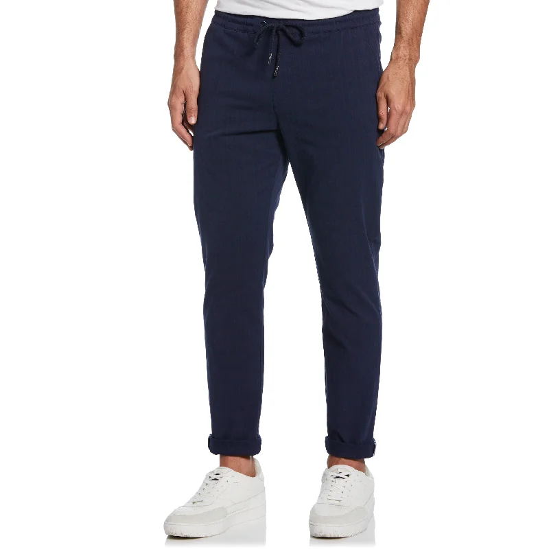 Men's Pants with Adjustable CuffsCuffed Drawstring Pants