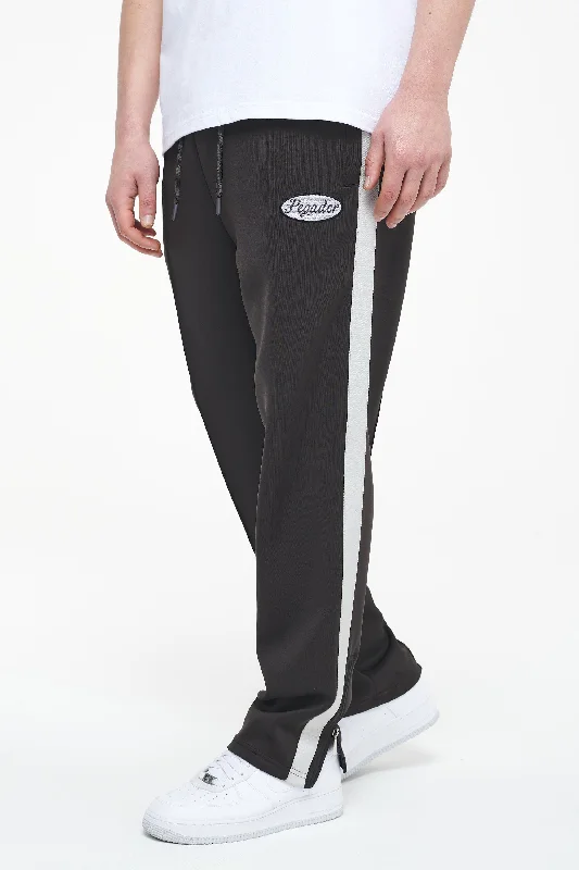Men's Pants with Embroidered DesignsDavie Wide Track Pants Black Ink Angels Cream