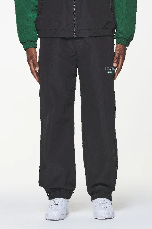 Men's Patterned Pants with PlaidsFirb Wide Track Pants Onyx Black