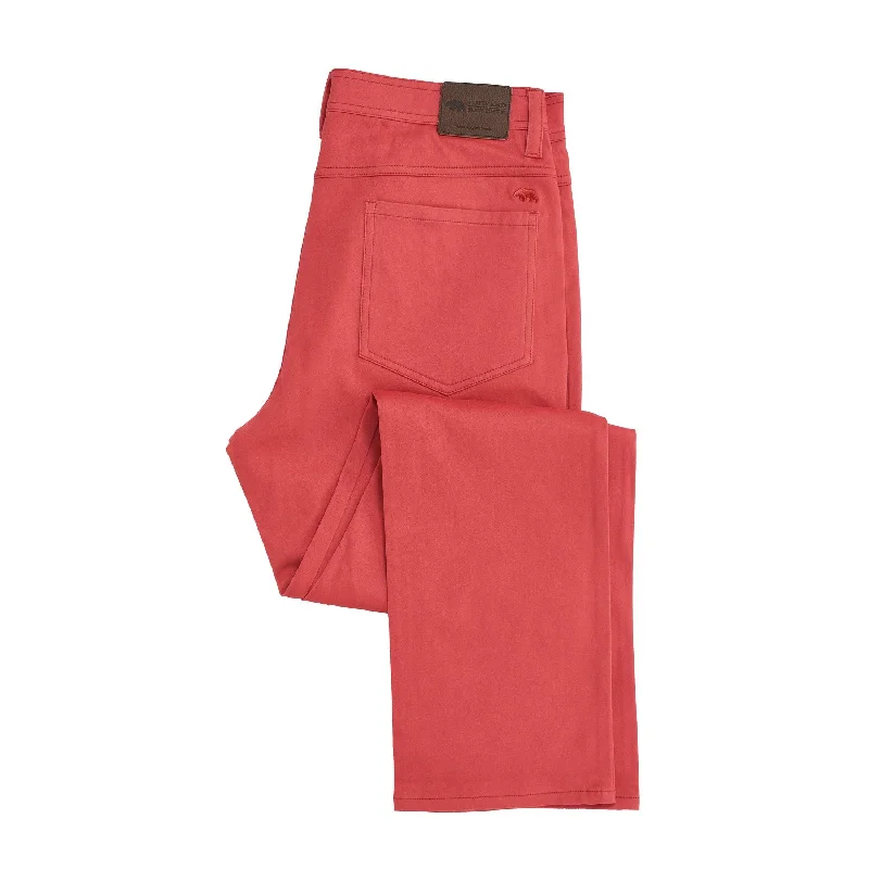 Men's Pants with Back PocketsFlex Five Pocket Stretch Pant- Mineral Red