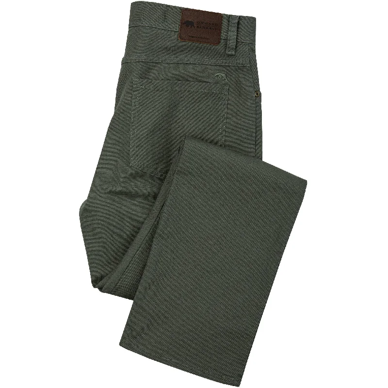 Men's Button-Fly Pants for a Traditional TouchFlex Micro Canvas Five Pocket Stretch Pant Castor
